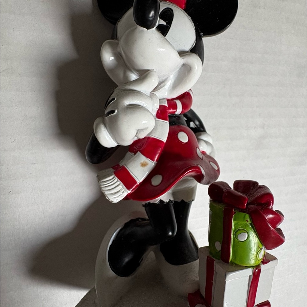 Disney Minnie Mouse Holiday Figurine in Red and White